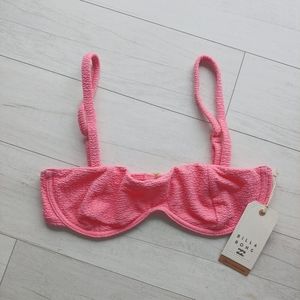 Billabong NEW So Dazed Olivia Bikini Top Pink Sunset